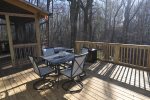 Private Back Deck with Patio Table and Fire Table